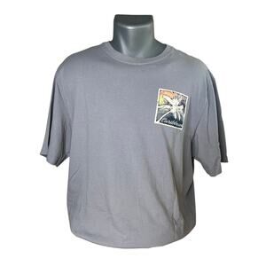 Caribbean Men's Gray Graphic T-Shirt Short Sleeve No Hurry No Worry Size Large